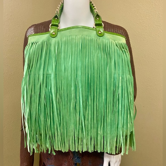 Fringe & Studs Suede Purse - Picture 8 of 13